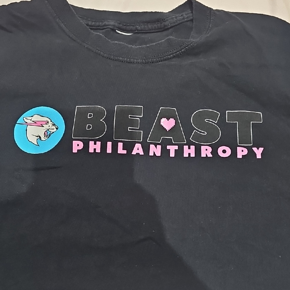 Mr. Beast Philanthropy Black T-Shirt